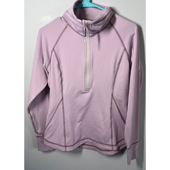 Eddie Bauer Purple 1/4 Zip Athletic Pullover Womens Medium Running Walking Gym - Picture 1 of 11